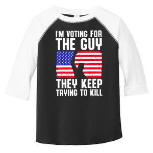 Us Flag Im Voting For The Guy They Keep Trying To Kill Gift Toddler Fine Jersey T-Shirt