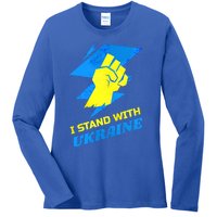 Ukrainian Flag I Stand With Ukraine Gift Freedom Ukrainian Gift Ladies Long Sleeve Shirt