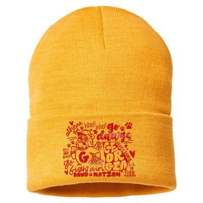 U.G.A Football Icons Comfort Colors Sustainable Knit Beanie