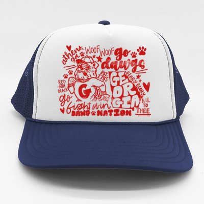 U.G.A Football Icons Comfort Colors Trucker Hat