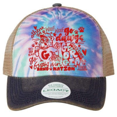 U.G.A Football Icons Comfort Colors Legacy Tie Dye Trucker Hat