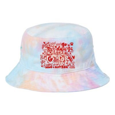 U.G.A Football Icons Comfort Colors Tie Dye Newport Bucket Hat