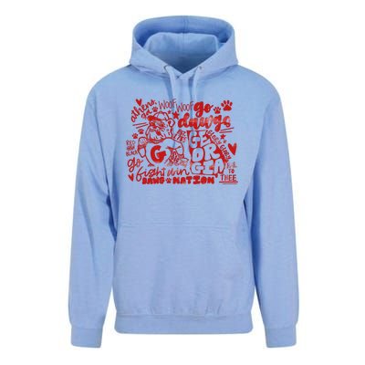 U.G.A Football Icons Comfort Colors Unisex Surf Hoodie