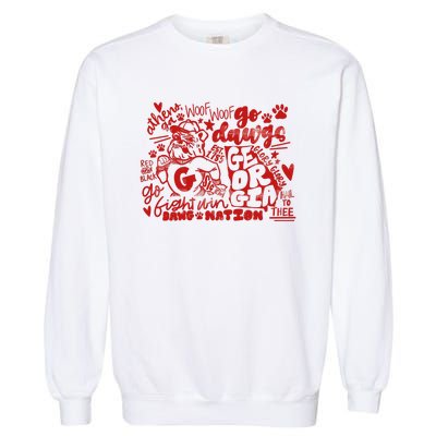 U.G.A Football Icons Comfort Colors Garment-Dyed Sweatshirt