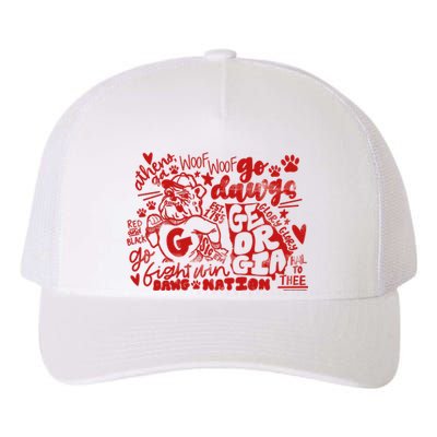 U.G.A Football Icons Comfort Colors Yupoong Adult 5-Panel Trucker Hat