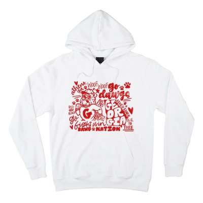 U.G.A Football Icons Comfort Colors Hoodie