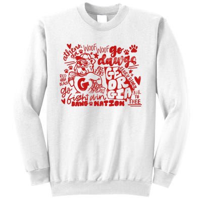 U.G.A Football Icons Comfort Colors Sweatshirt