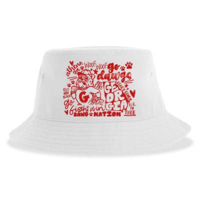 U.G.A Football Icons Comfort Colors Sustainable Bucket Hat