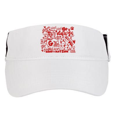 U.G.A Football Icons Comfort Colors Adult Drive Performance Visor