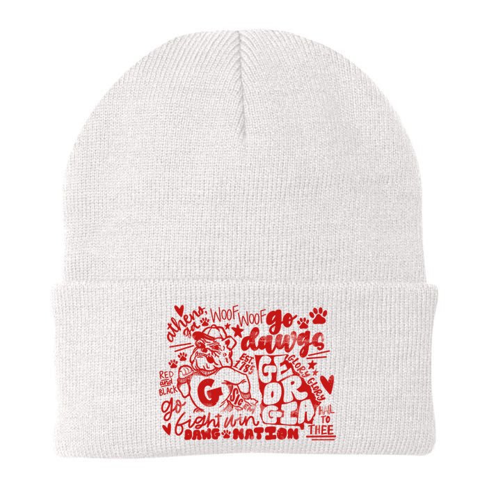 U.G.A Football Icons Comfort Colors Knit Cap Winter Beanie