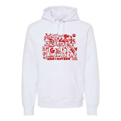 U.G.A Football Icons Comfort Colors Premium Hoodie