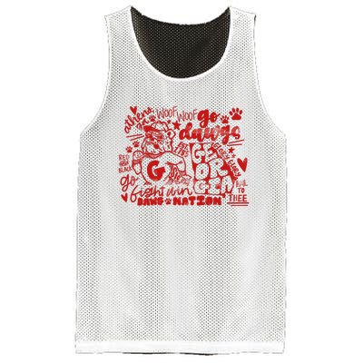 U.G.A Football Icons Comfort Colors Mesh Reversible Basketball Jersey Tank