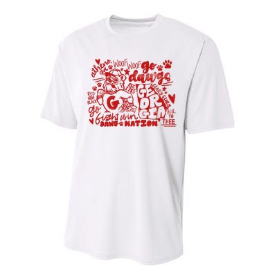 U.G.A Football Icons Comfort Colors Performance Sprint T-Shirt