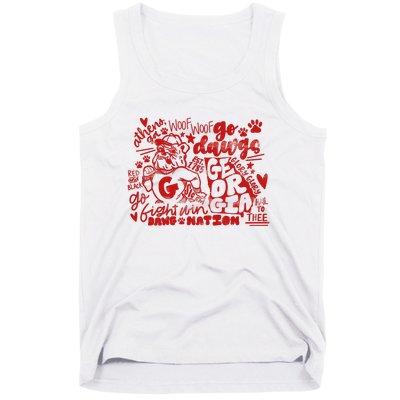 U.G.A Football Icons Comfort Colors Tank Top