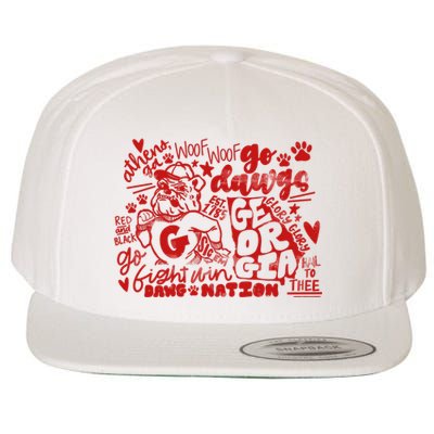 U.G.A Football Icons Comfort Colors Wool Snapback Cap