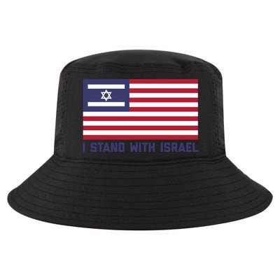 Us Flag Israeli Flag I Stand With Israel Gift Cool Comfort Performance Bucket Hat