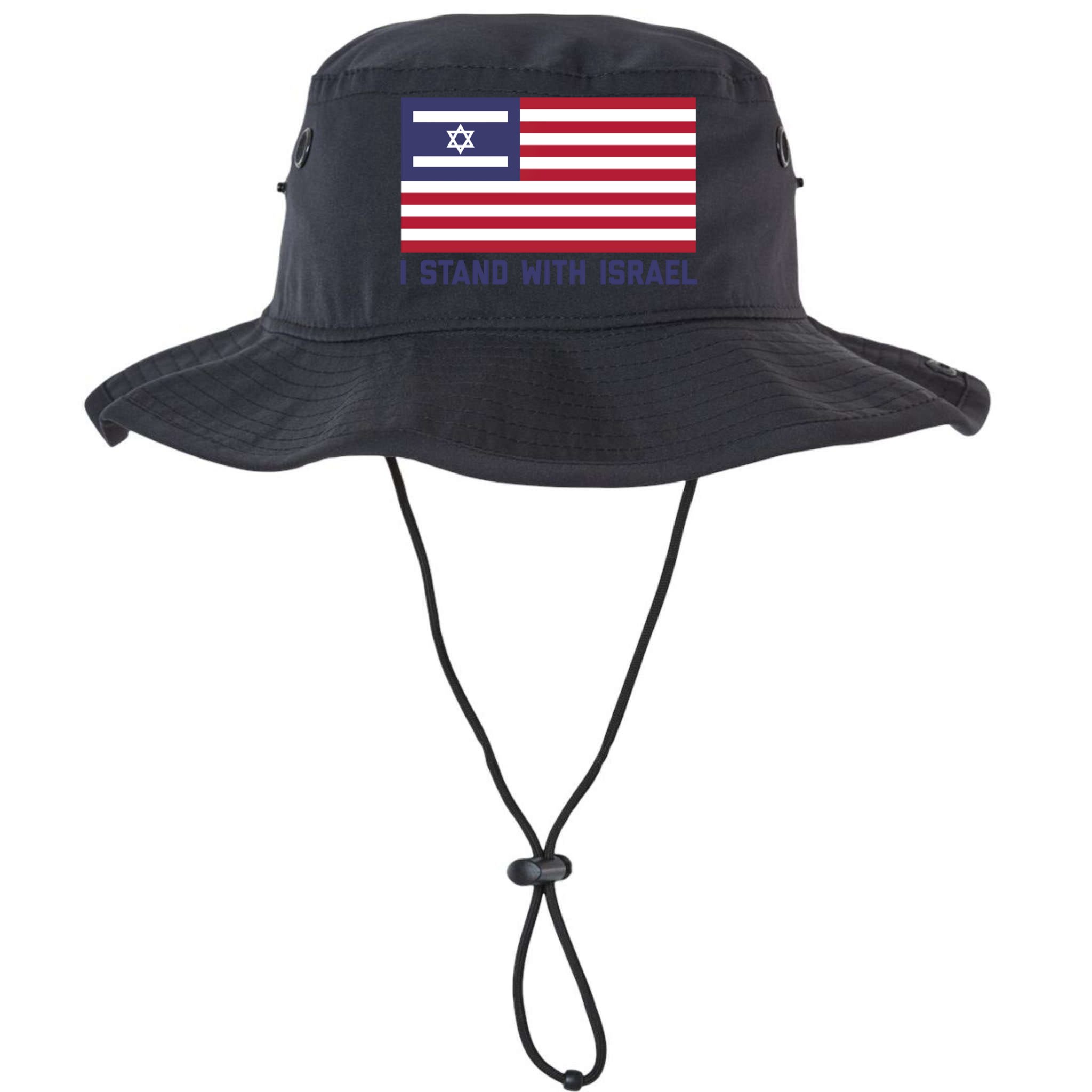 Us Flag Israeli Flag I Stand With Israel Gift Bucket Hat