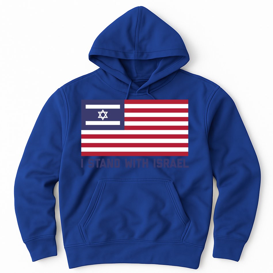 Us Flag Israeli Flag I Stand With Israel Gift Hoodie