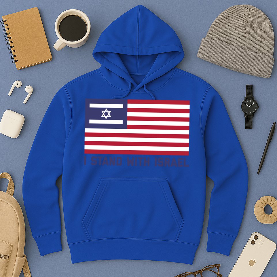 Us Flag Israeli Flag I Stand With Israel Gift Hoodie