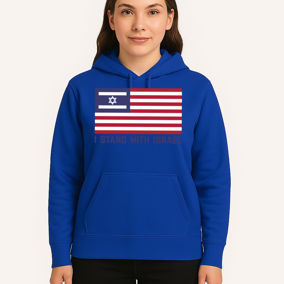 Us Flag Israeli Flag I Stand With Israel Gift Hoodie
