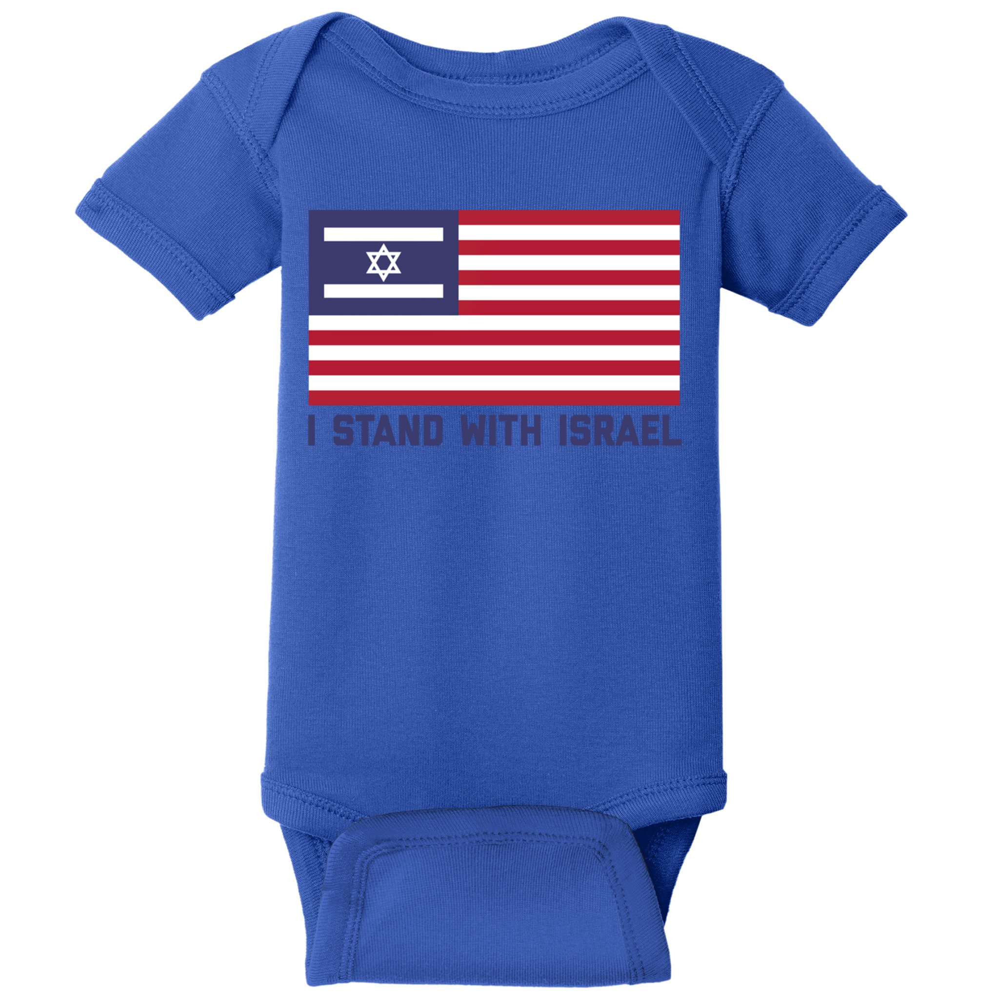 Us Flag Israeli Flag I Stand With Israel Gift Baby Bodysuit
