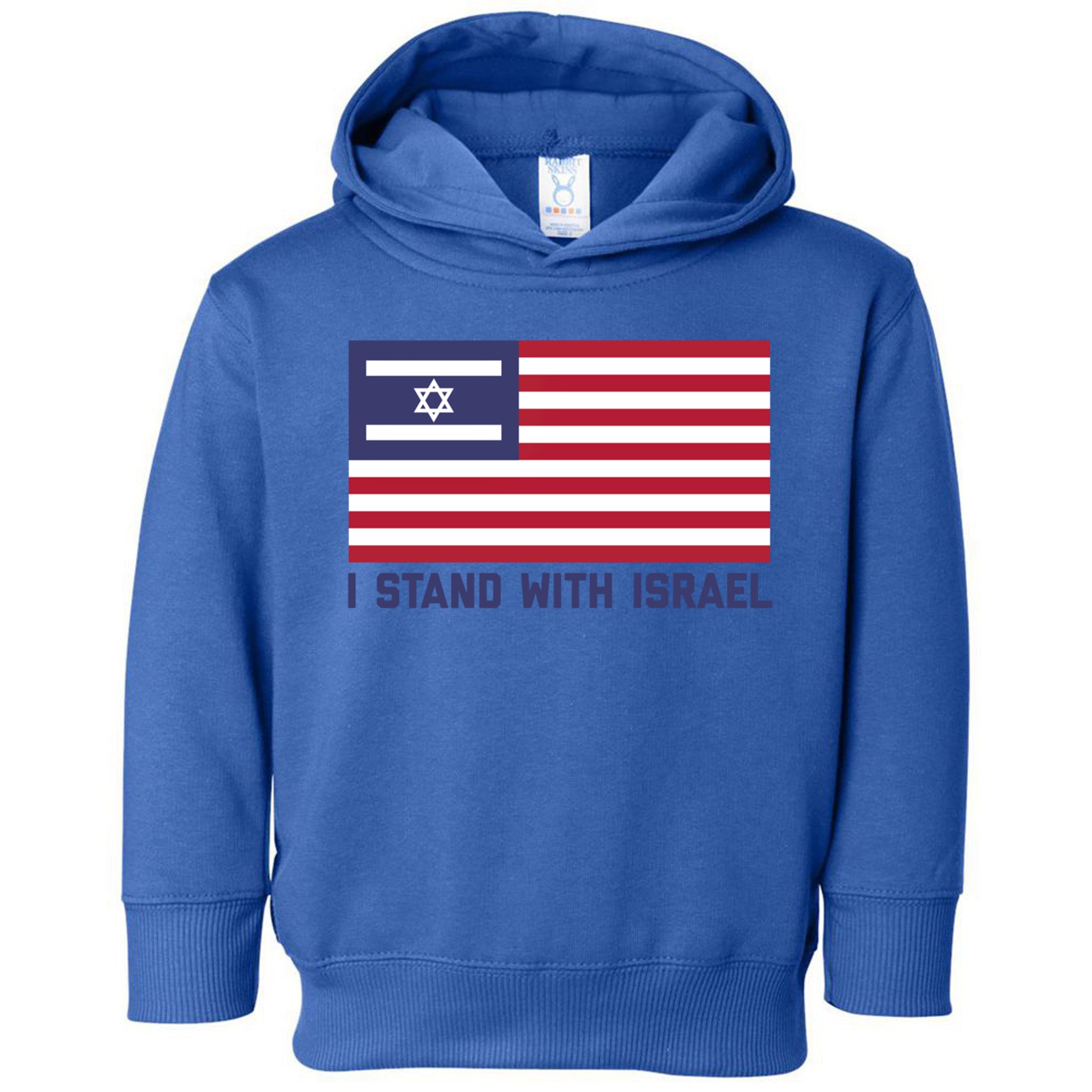 Us Flag Israeli Flag I Stand With Israel Gift Toddler Hoodie
