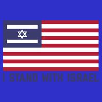 Us Flag Israeli Flag I Stand With Israel Gift Women's V-Neck T-Shirt