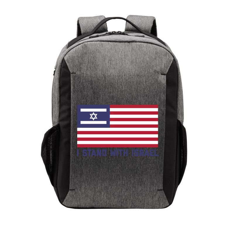 Us Flag Israeli Flag I Stand With Israel Gift Vector Backpack
