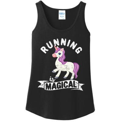 Unicorn Funny Jogging Horse Riding Runner Running Is Magical Ladies Essential Tank