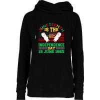 US Flag Juneteenth Is The Real Independence Day 19 June 1865 Womens Funnel Neck Pullover Hood