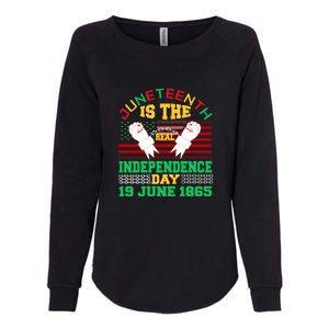 US Flag Juneteenth Is The Real Independence Day 19 June 1865 Womens California Wash Sweatshirt