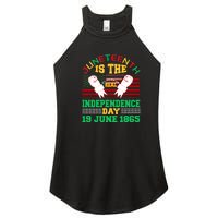 US Flag Juneteenth Is The Real Independence Day 19 June 1865 Women's Perfect Tri Rocker Tank