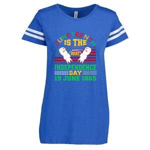 US Flag Juneteenth Is The Real Independence Day 19 June 1865 Enza Ladies Jersey Football T-Shirt