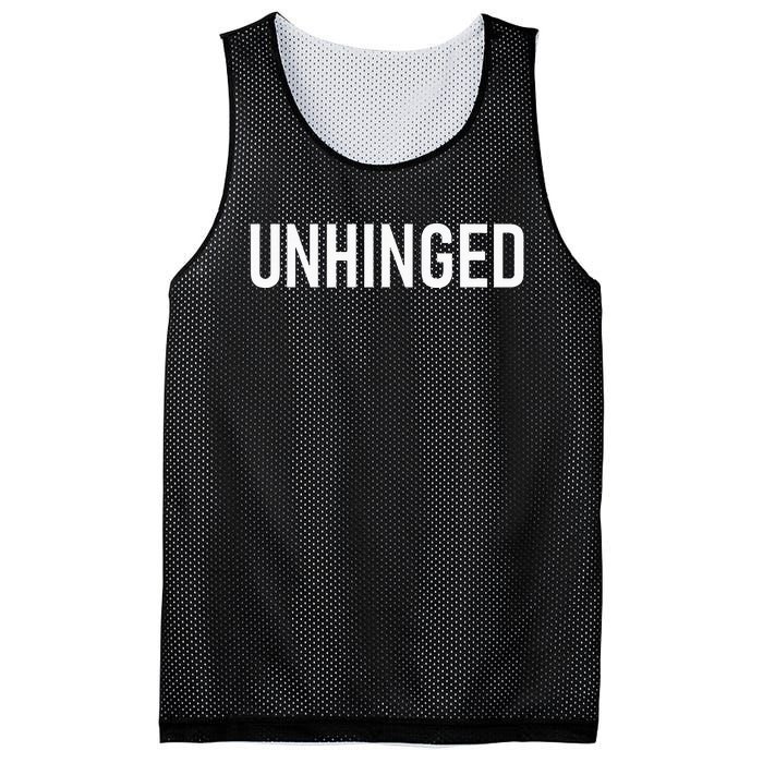 Unhinged Funny Jokes Sarcastic Mesh Reversible Basketball Jersey Tank