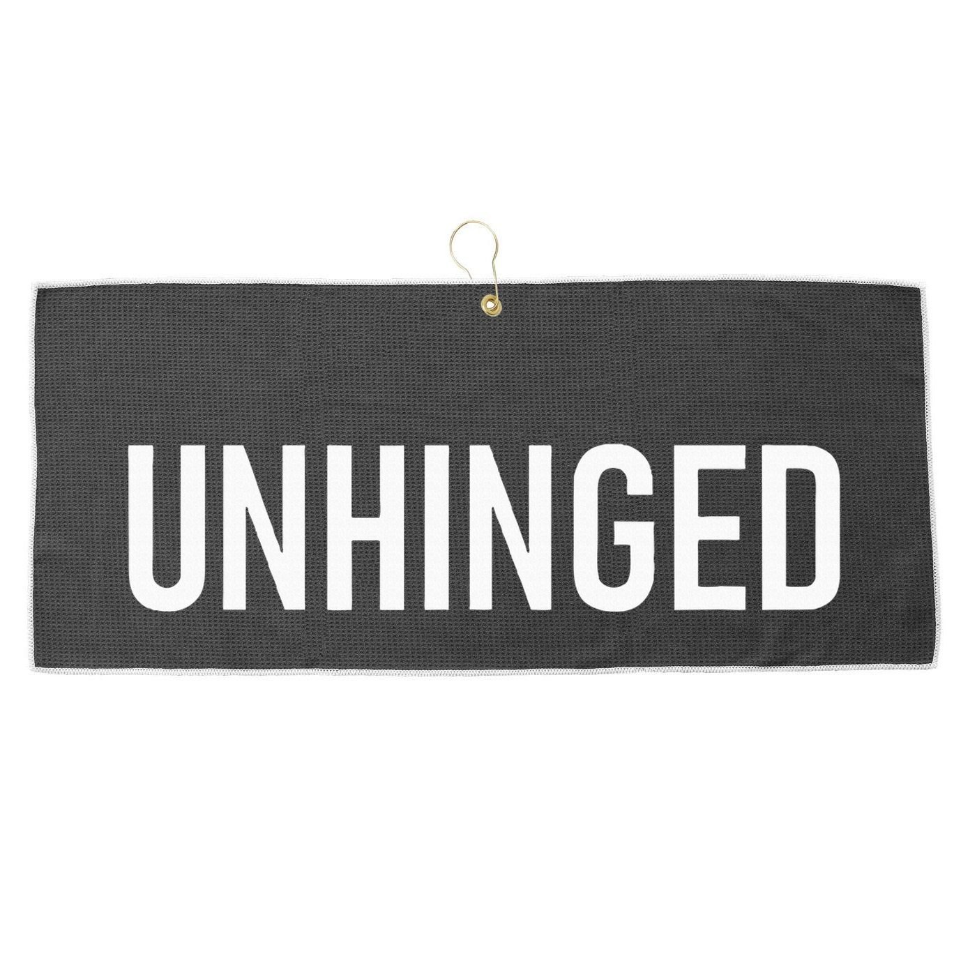 Unhinged Funny Jokes Sarcastic Large Microfiber Waffle Golf Towel