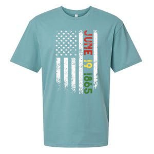 Us Flag Juneteenth Freedom June 19 1865 Freedom Independence Cool Gift Sueded Cloud Jersey T-Shirt