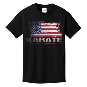 Usa Flag Karate Arts Gift Kids T-Shirt