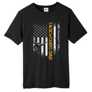 USA Flag Korea Taekwondo Training Dad Tall Fusion ChromaSoft Performance T-Shirt