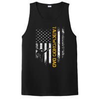 USA Flag Korea Taekwondo Training Dad PosiCharge Competitor Tank