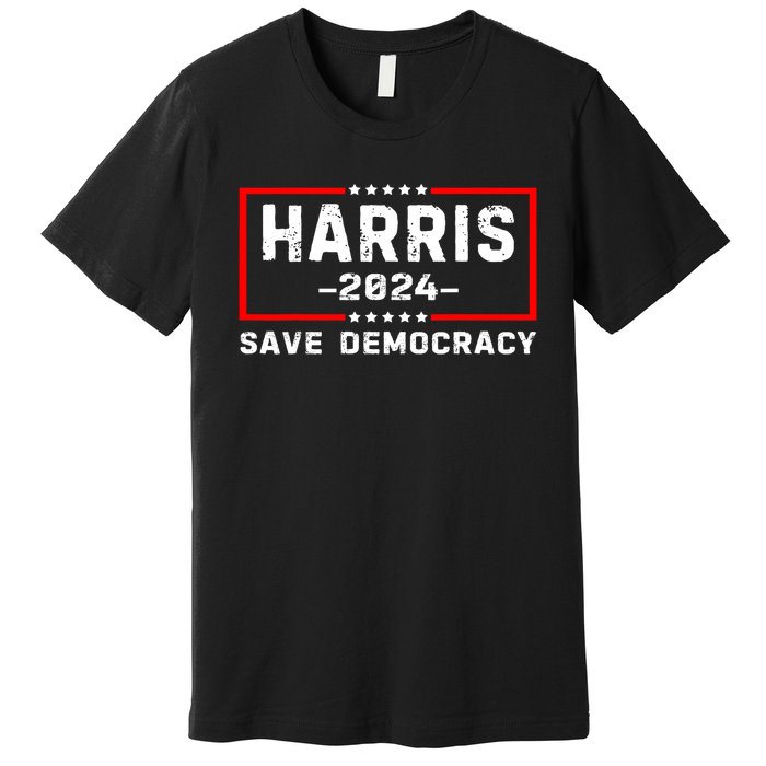 Us Flag Kamala Harris Harris 2024 Democratic President Gift Premium T-Shirt