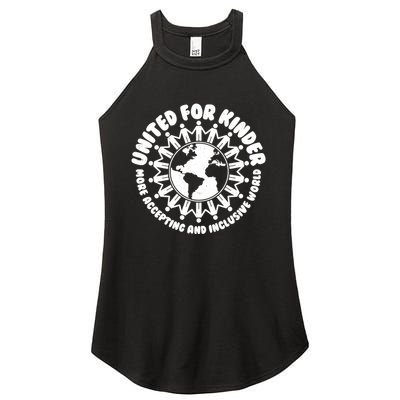 United For Kinder More Accepting And Inclusive World Be Kind Women's Perfect Tri Rocker Tank