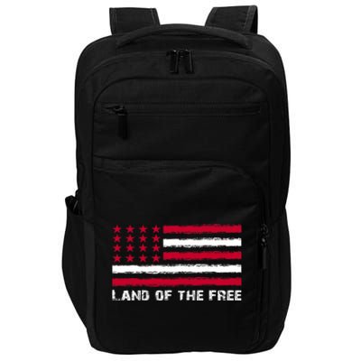 Us Flag Land Of The Free America 4th Of July Impact Tech Backpack