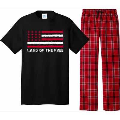 Us Flag Land Of The Free America 4th Of July Pajama Set