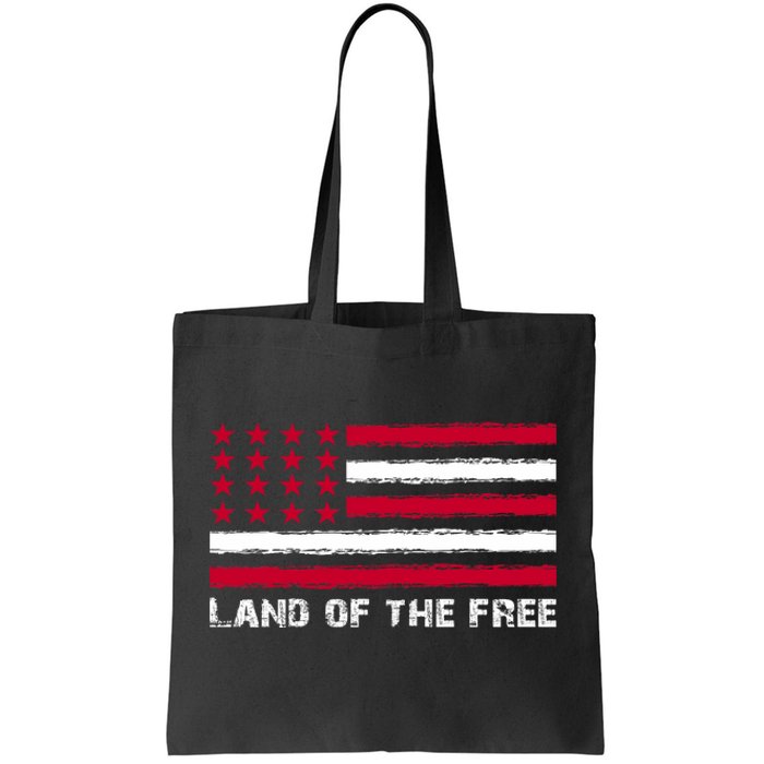 Us Flag Land Of The Free America 4th Of July Tote Bag