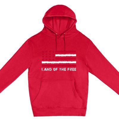 Us Flag Land Of The Free America 4th Of July Premium Pullover Hoodie