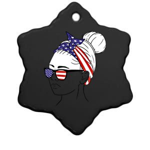 Usa Flag Let´s Go United States America Gift Ceramic Star Ornament