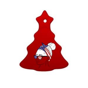 Usa Flag Let´s Go United States America Gift Ceramic Tree Ornament