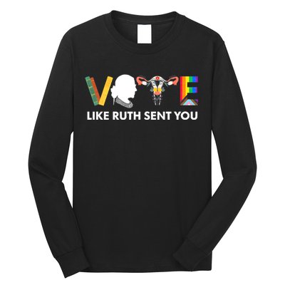 Uterus Feminist Lgbt Vote Like Ruth Sent You Long Sleeve Shirt