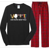 Uterus Feminist Lgbt Vote Like Ruth Sent You Long Sleeve Pajama Set