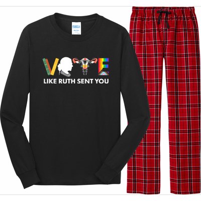 Uterus Feminist Lgbt Vote Like Ruth Sent You Long Sleeve Pajama Set